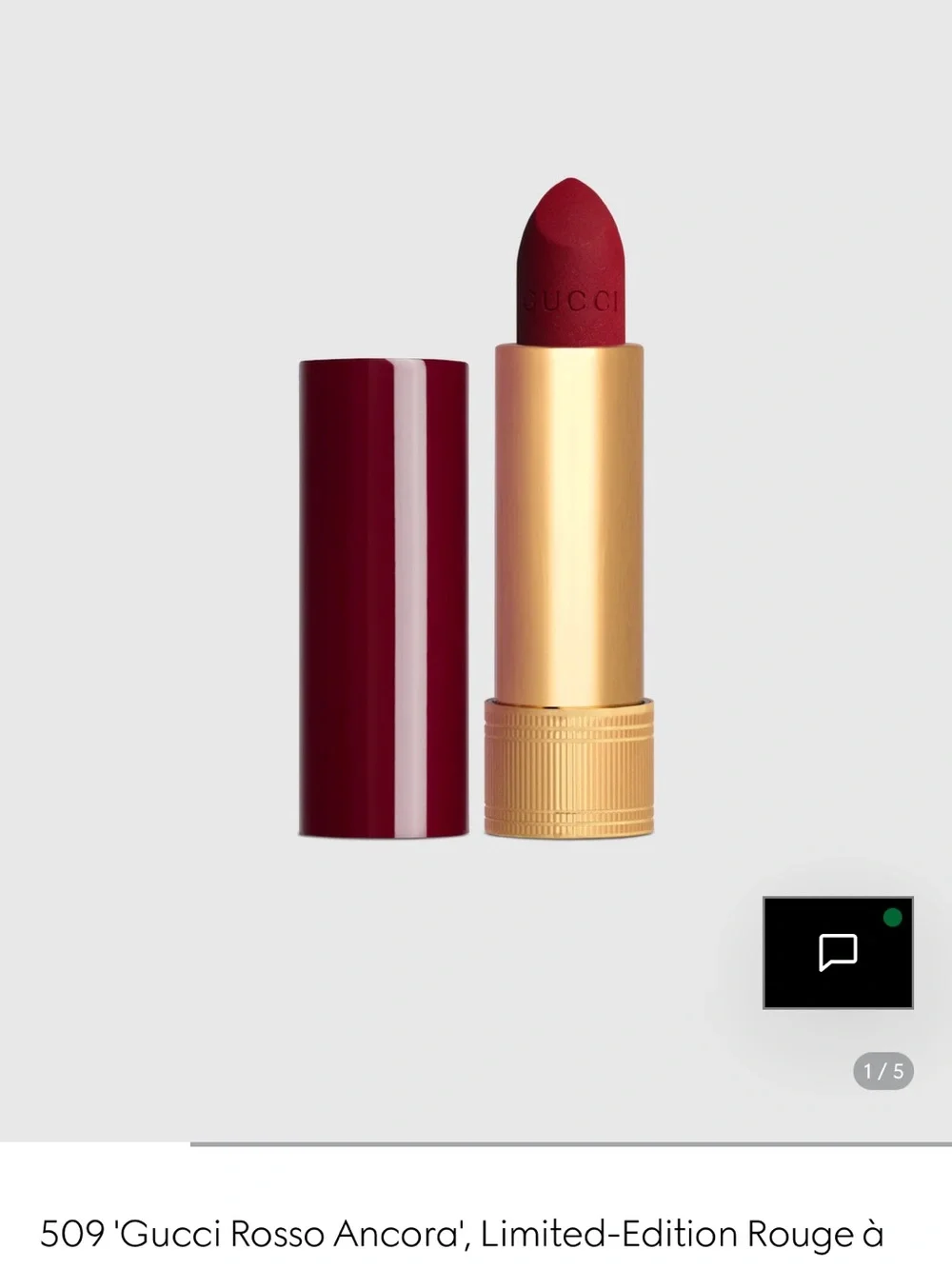 Gucci Rouge 509 Ancora Red Matte Lipstick